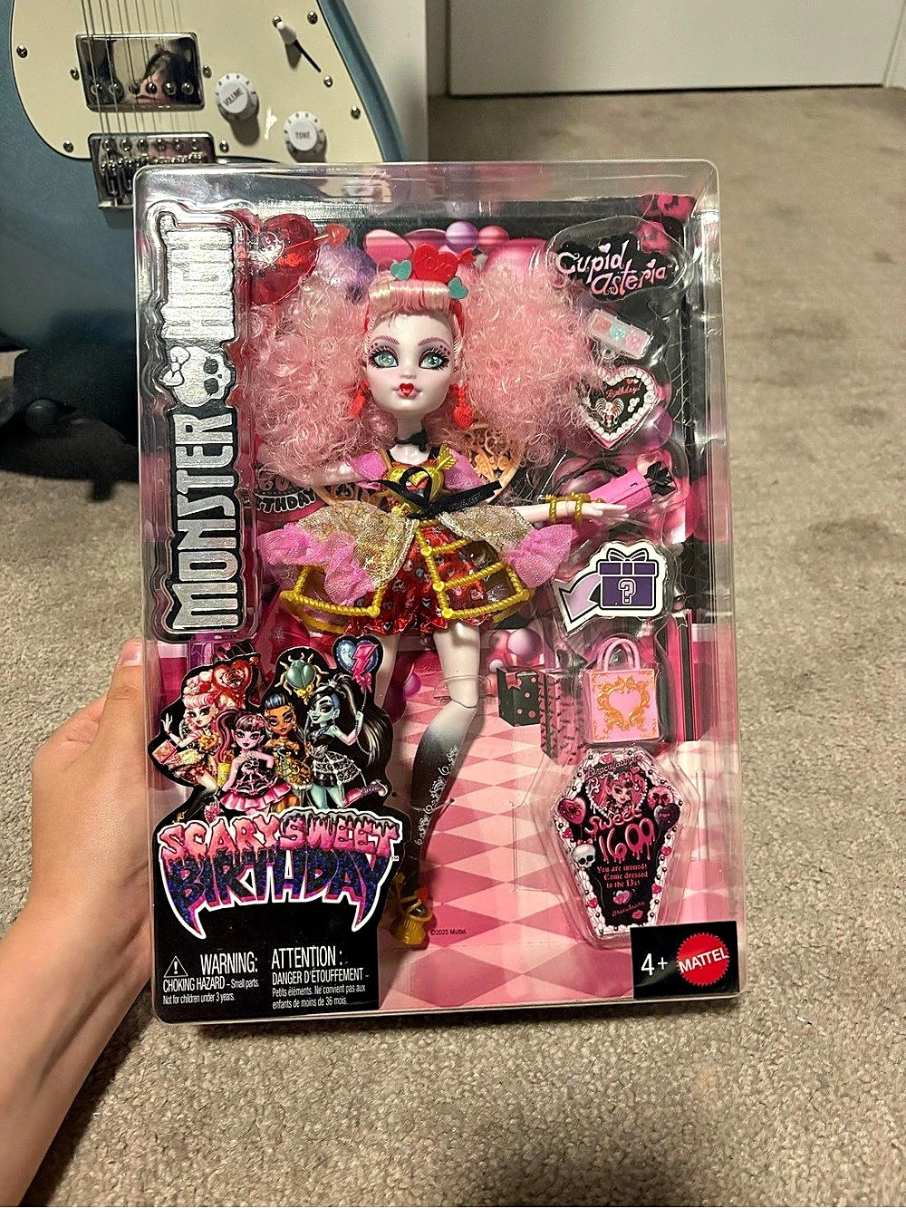 Monster High Scary Sweet Birthday Cupid Asteria Doll Pink & White